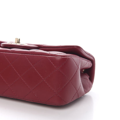Chanel Lambskin Quilted Mini Rectangular Flap Burgundy 8 of 8