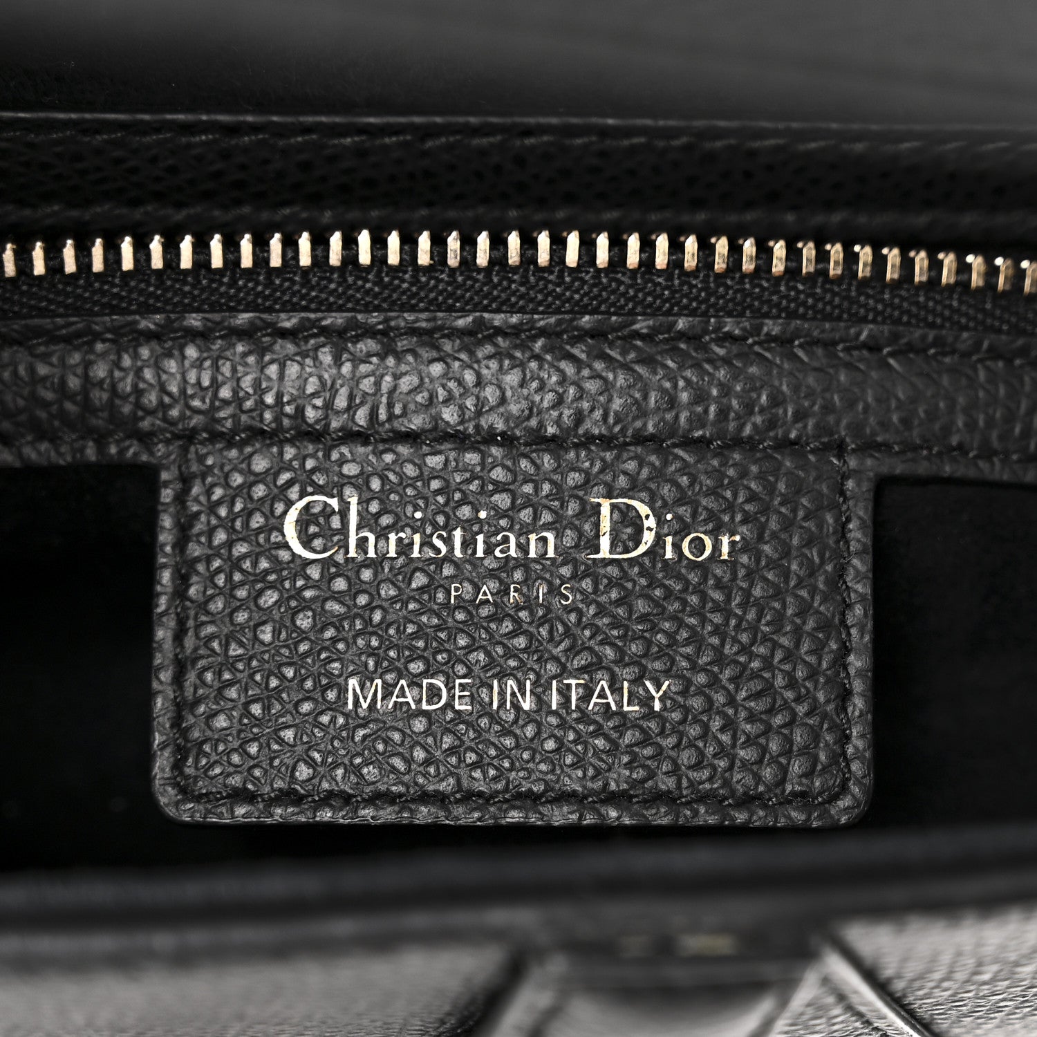Christian Dior Grained Calfskin Saddle Bag Black 6 of 10
