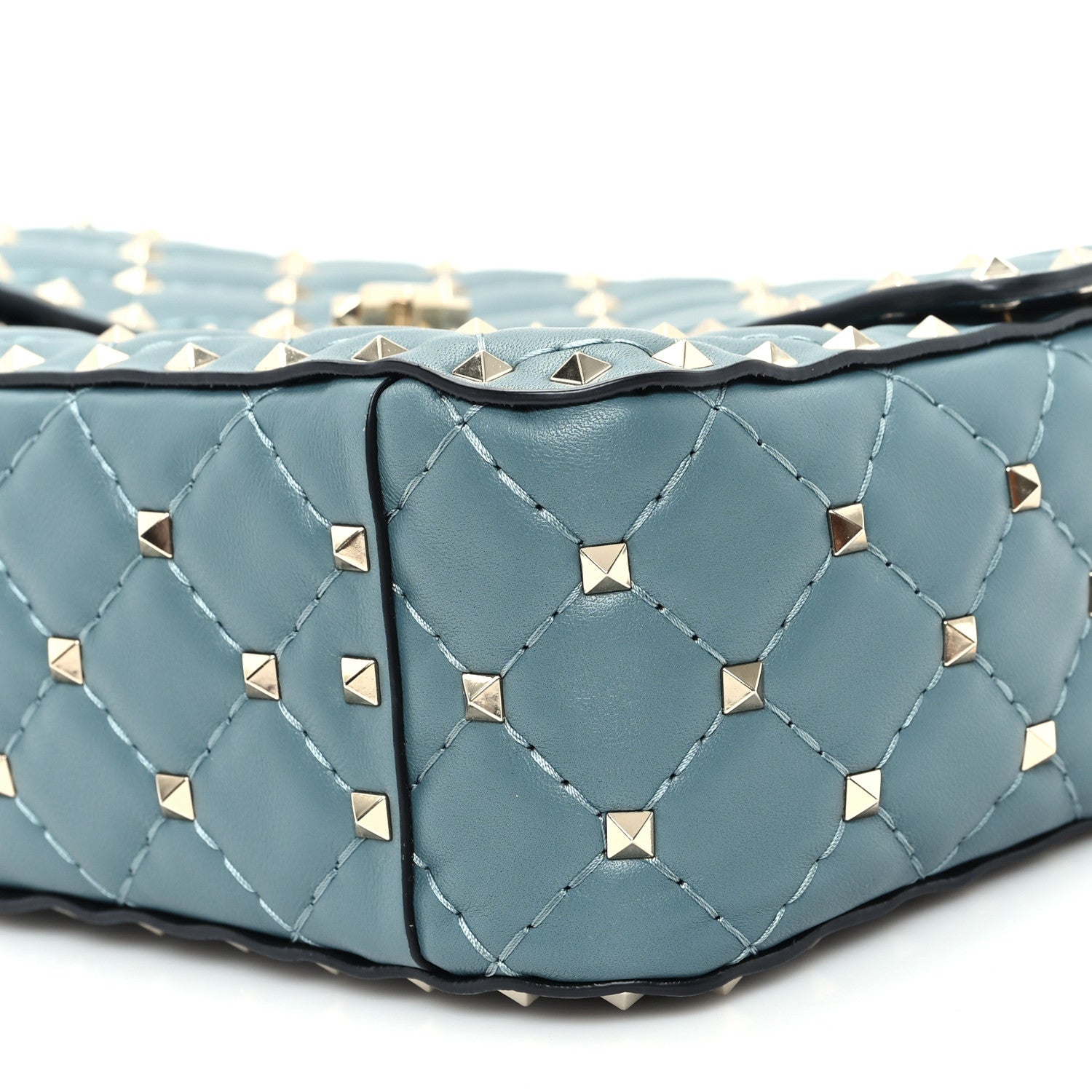 Valentino Garavani Nappa Medium Rockstud Spike Shoulder Bag Nube 9 of 10