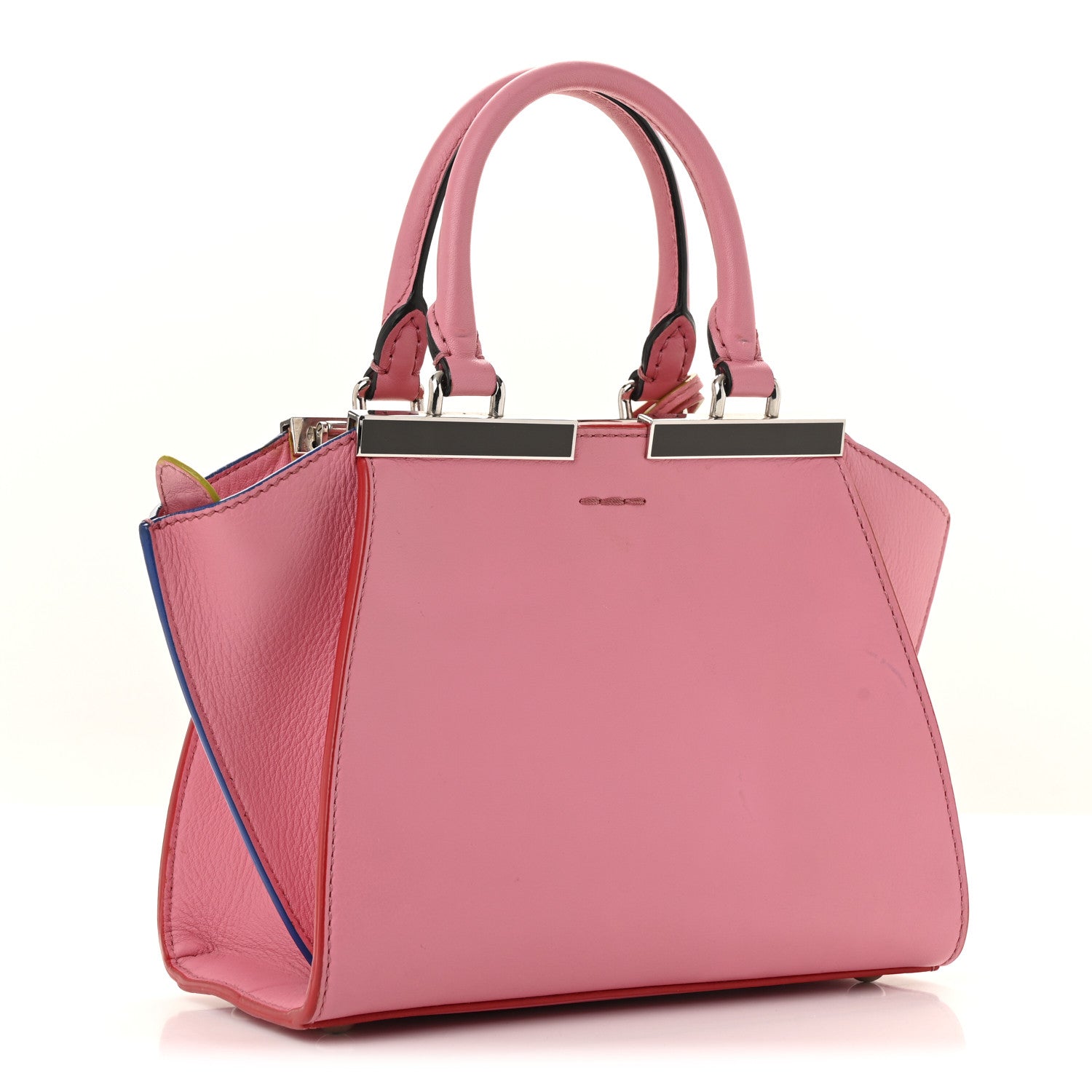 Fendi Vitello Dolce Mini 3jours Tote Pink 3 of 14