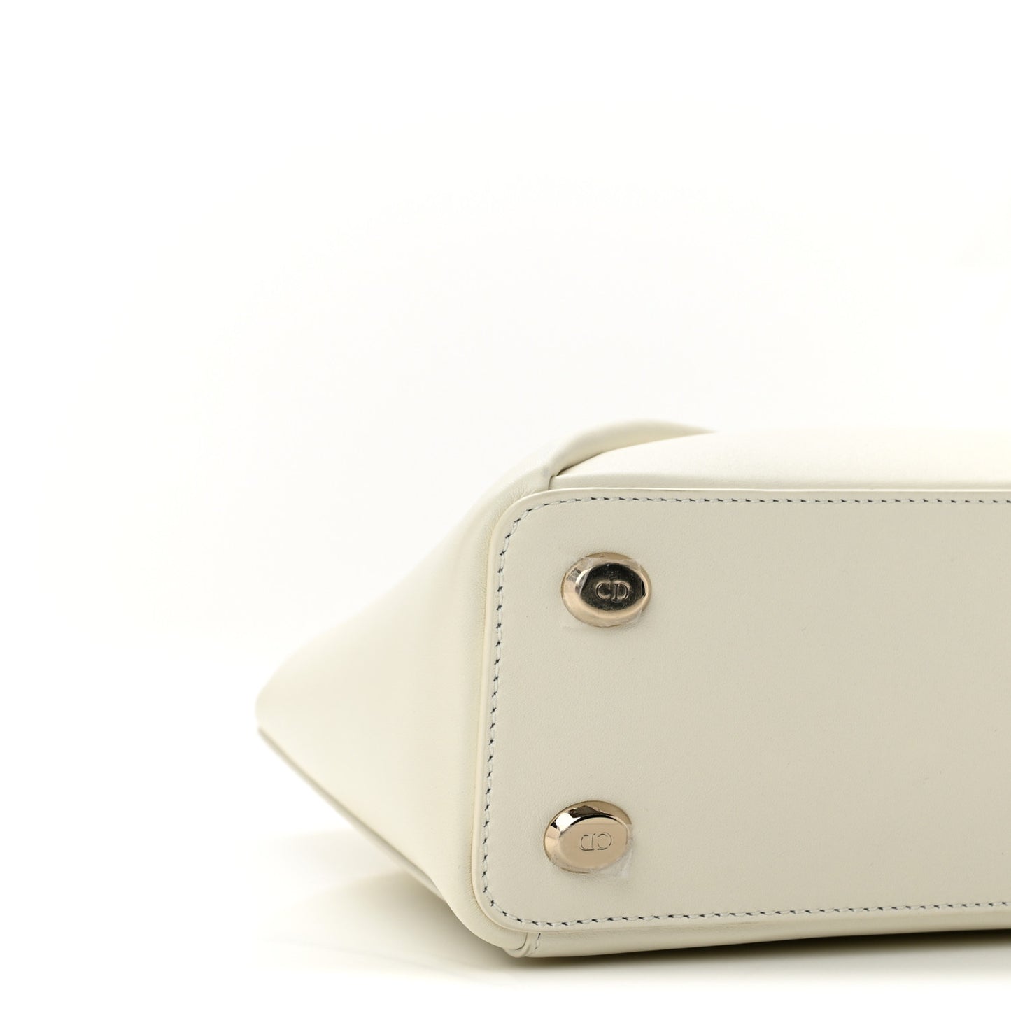 Shiny Smooth Calfskin Small Cigale Bag Latte