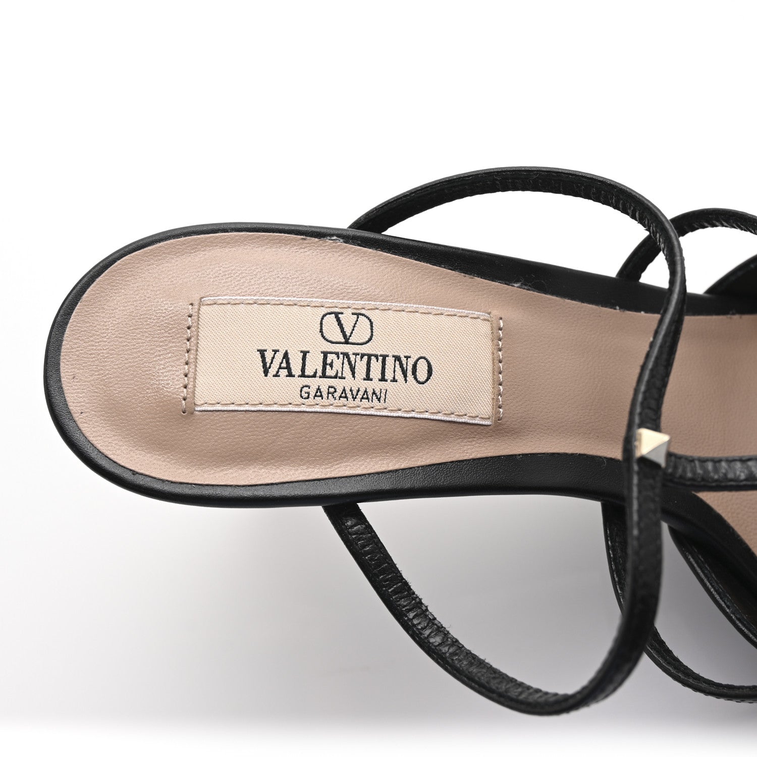 Valentino Garavani Calfskin Rockstud 60mm Wispy Mules 35 Black 7 of 9