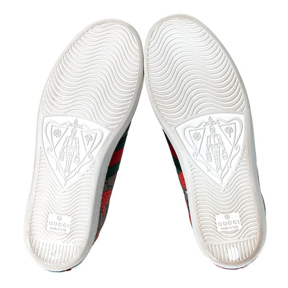 Gucci GG Supreme Monogram Strawberry Web Womens Ace Sneakers 36.5 Beige Multicolor Red Green 5 of 8