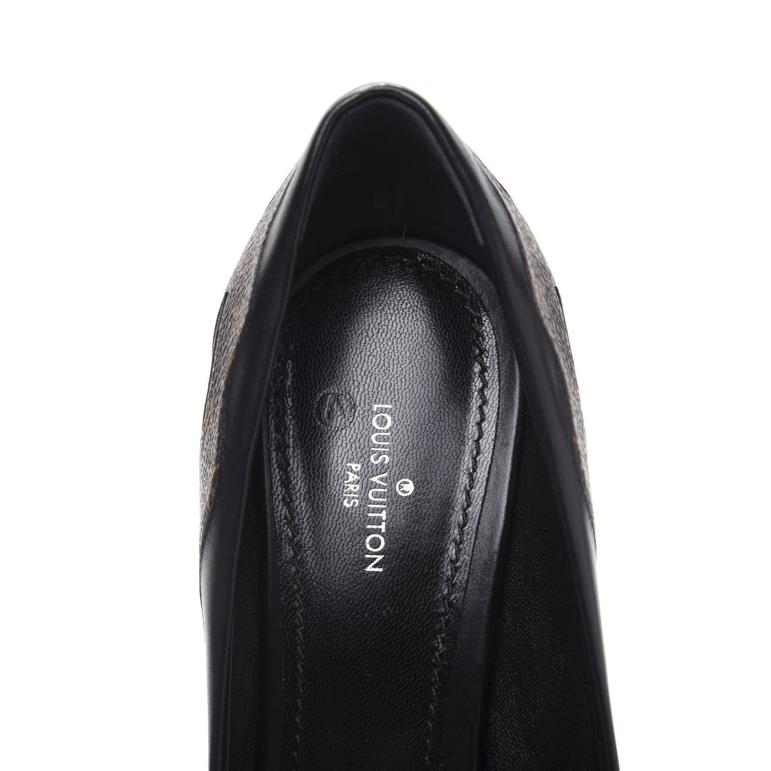 Louis Vuitton Calfskin Monogram Hypnotic Pumps 38.5 Black 7 of 8