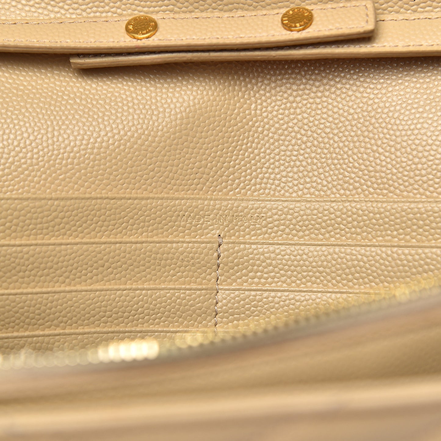 Grain De Poudre Matelasse Chevron Monogram Chain Wallet Nude Powder