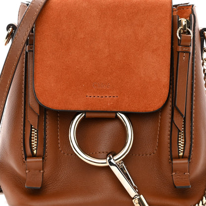 Chloe Suede Calfskin Mini Faye Backpack Tan 6 of 8