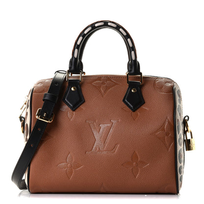 Louis Vuitton Empreinte Monogram Giant Wild At Heart Speedy Bandouliere 25 Caramel 1 of 5