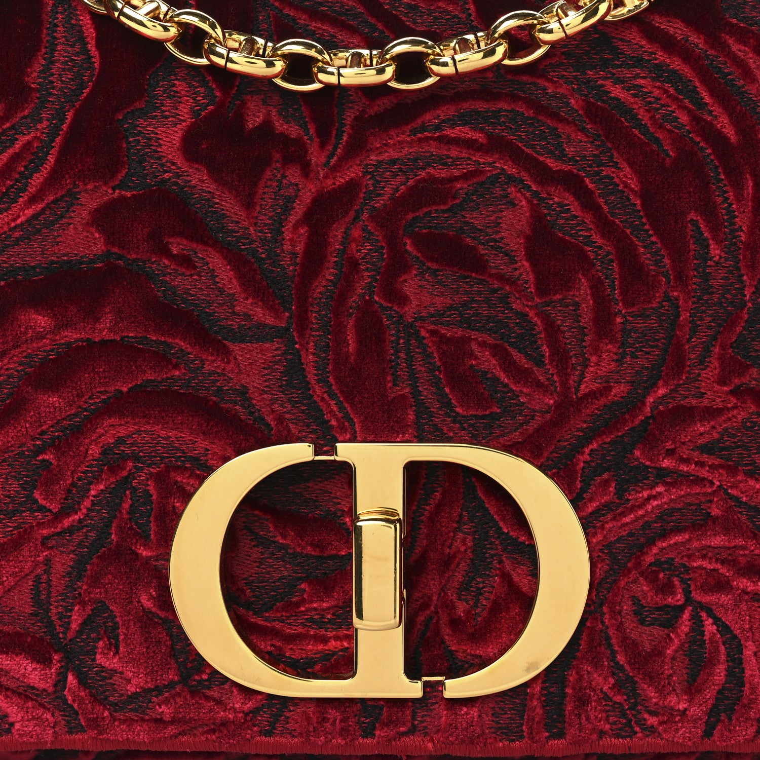 Christian Dior Velvet Rose Medium Caro Bag Rouge 7 of 11