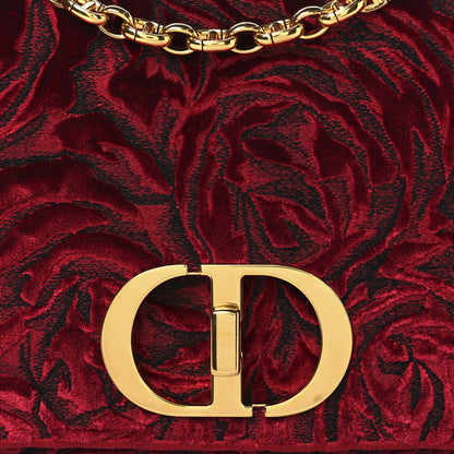 Christian Dior Velvet Rose Medium Caro Bag Rouge 7 of 11