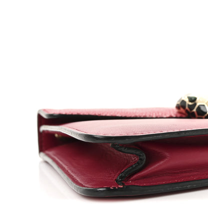 Bulgari Calfskin Galuchat Serpenti Forever Crossbody Bag Dark Pink 8 of 9