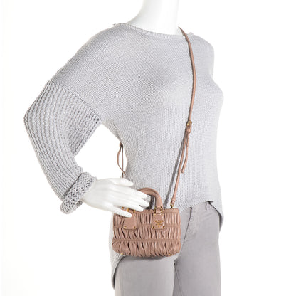 Prada Nappa Gaufre Mini Crossbody Bag Cammeo 2 of 10
