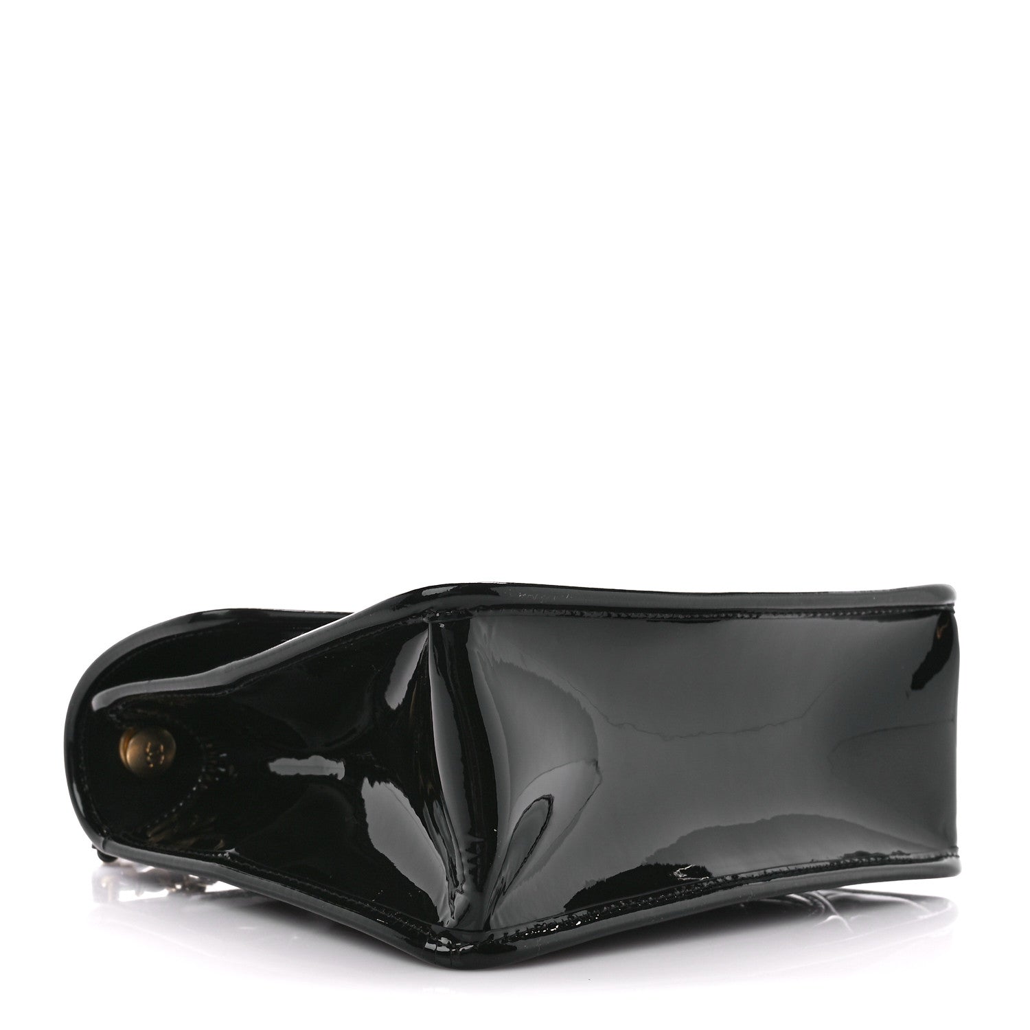 Chanel Patent Quilted Mini Graphic Catch Flap Black 4 of 13