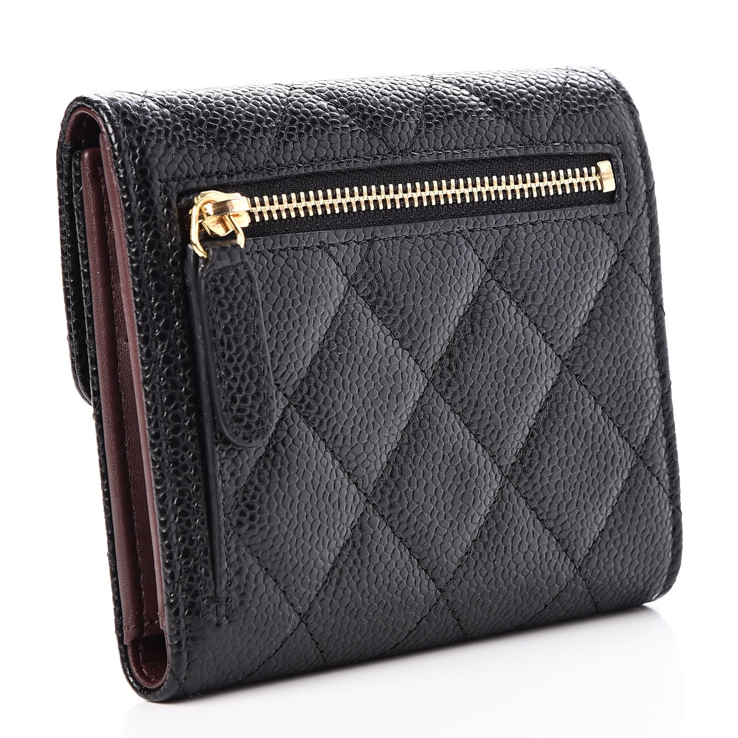 Chanel Caviar Quilted Compact Flap Wallet Black 3 of 10