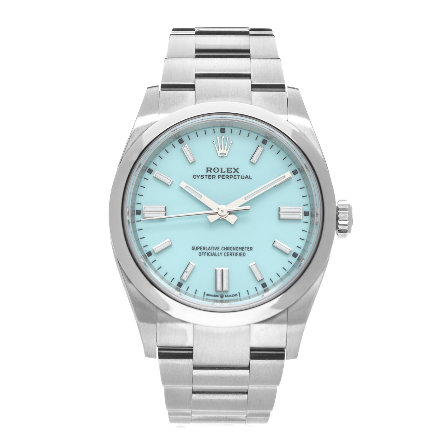 Stainless Steel 36mm Oyster Perpetual Watch Turquoise 126000