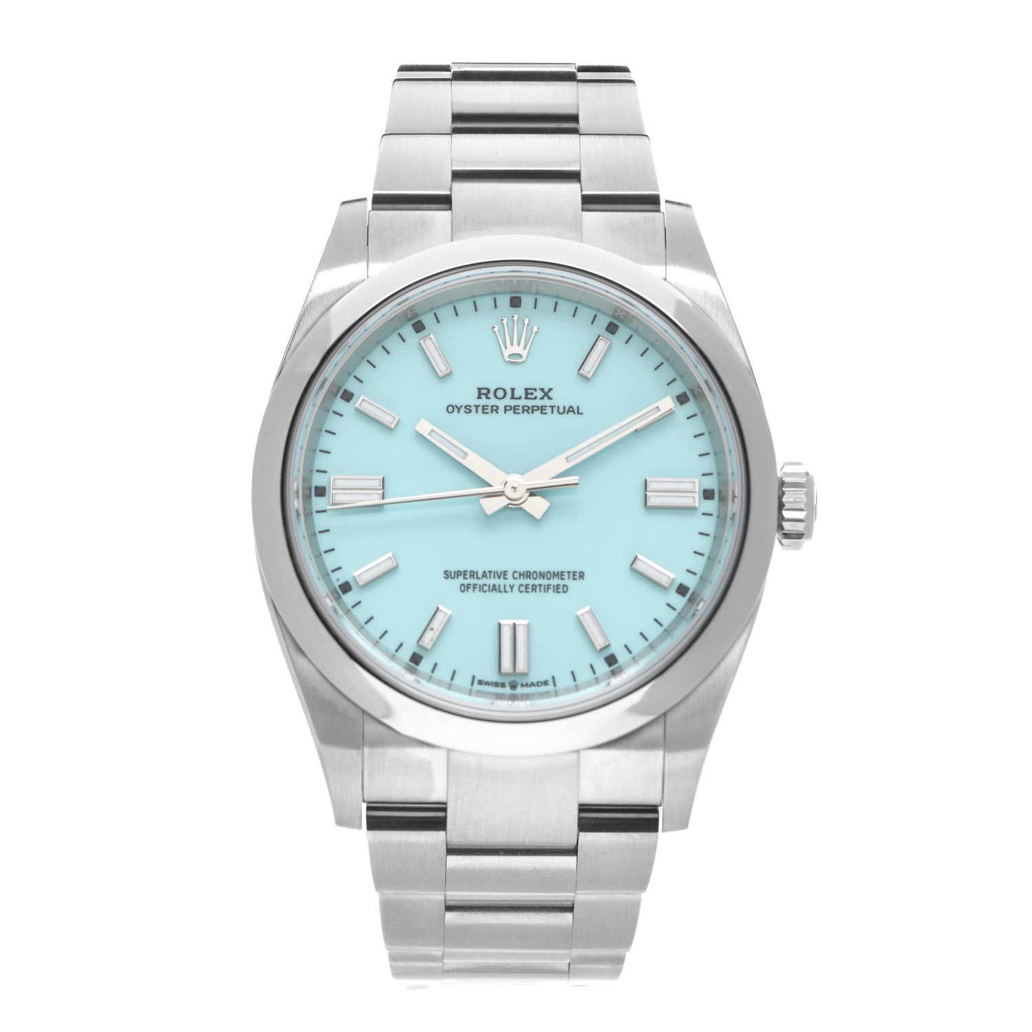 Rolex Stainless Steel 36mm Oyster Perpetual Watch Turquoise 126000 1 of 5