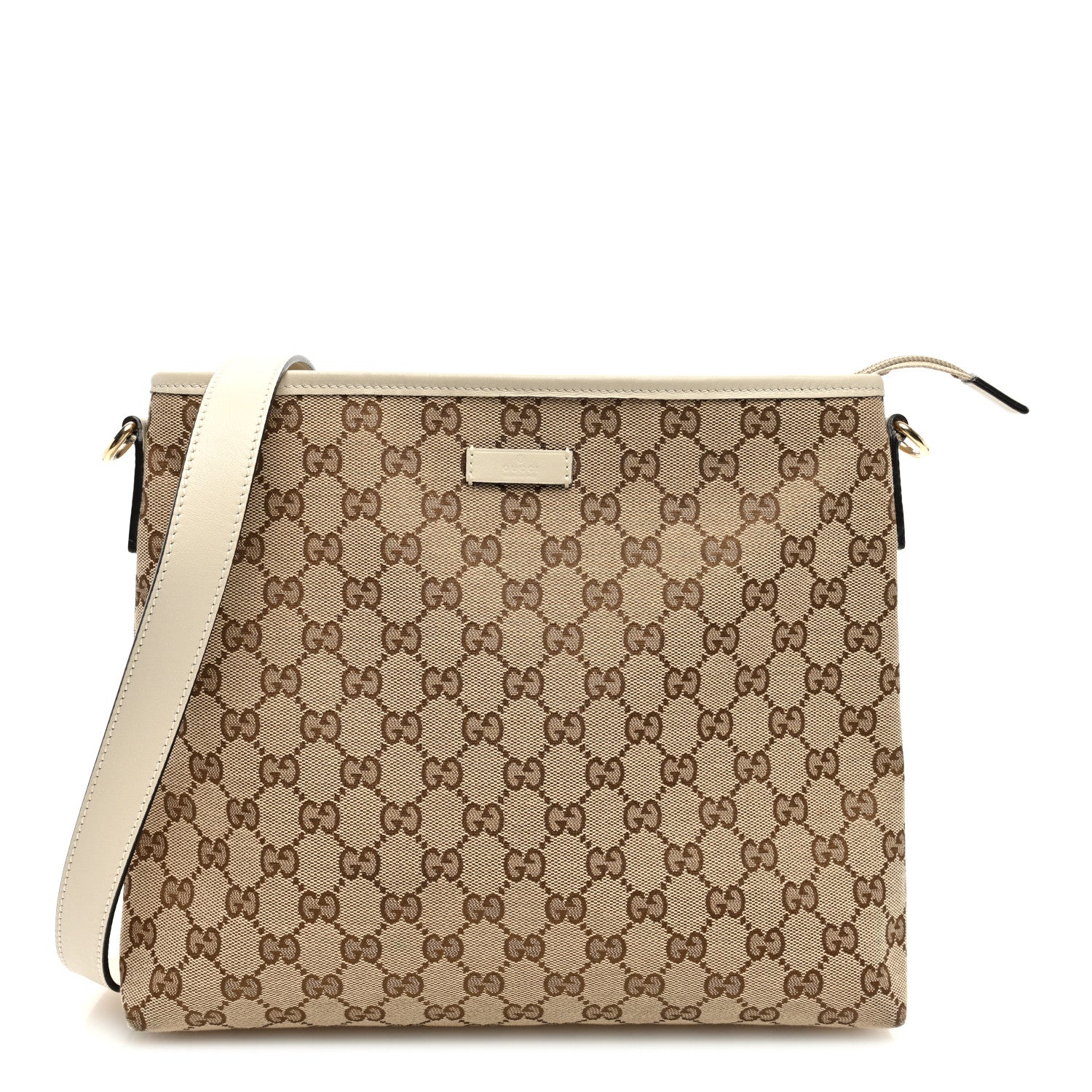Gucci Monogram Medium Flat Messenger Bag Off White 1 of 10