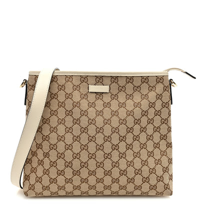 Gucci Monogram Medium Flat Messenger Bag Off White 1 of 10