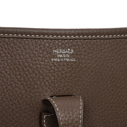 Hermes Taurillon Clemence Evelyne III PM Etoupe 6 of 13