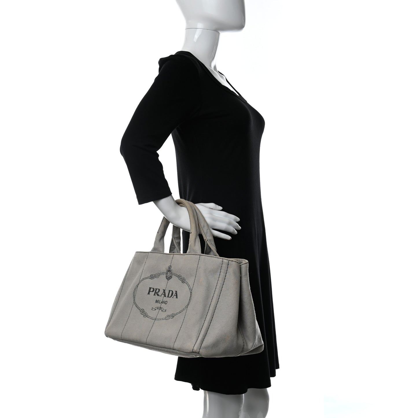 Denim Logo Tote White