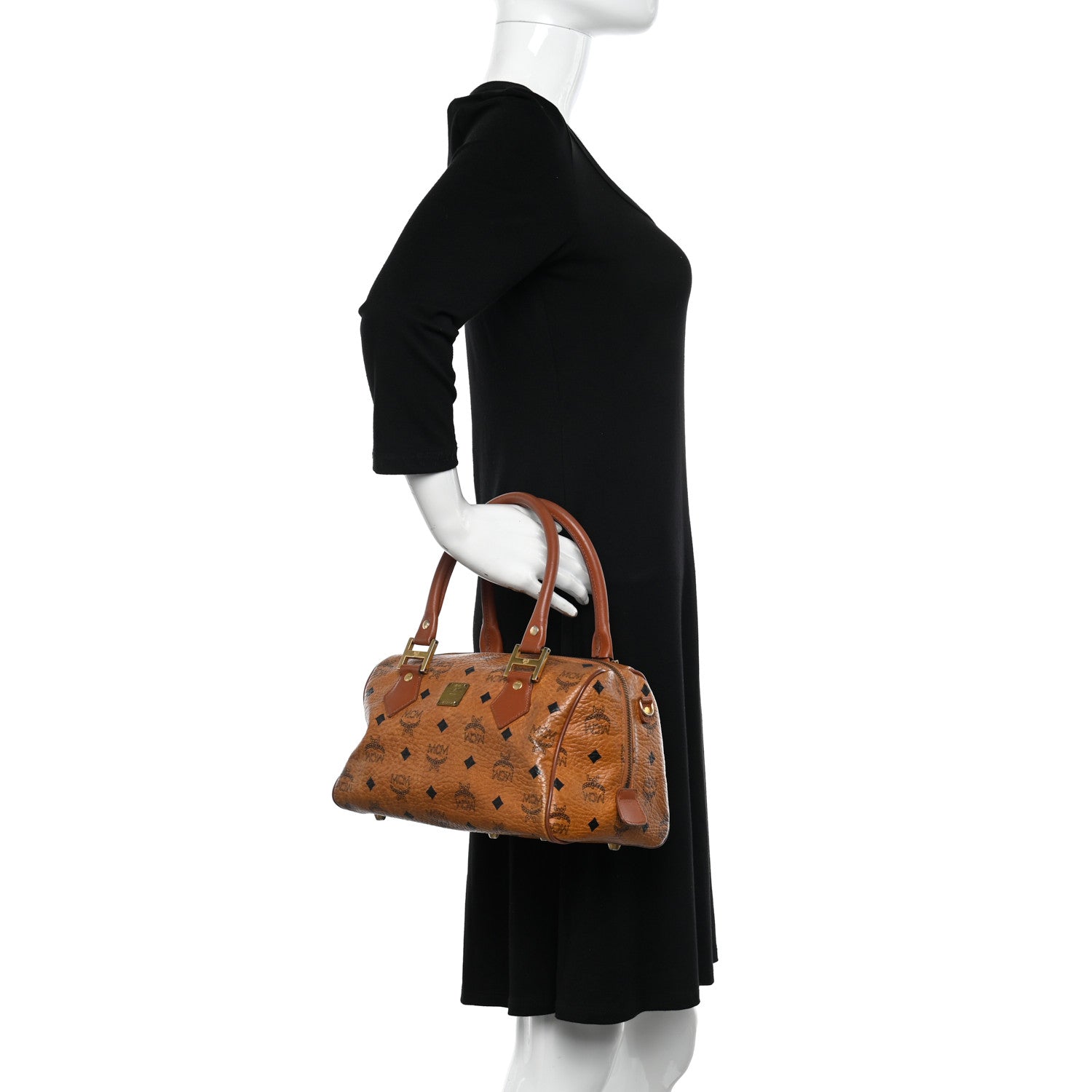 MCM Visetos Essential Boston Bag Cognac 2 of 10