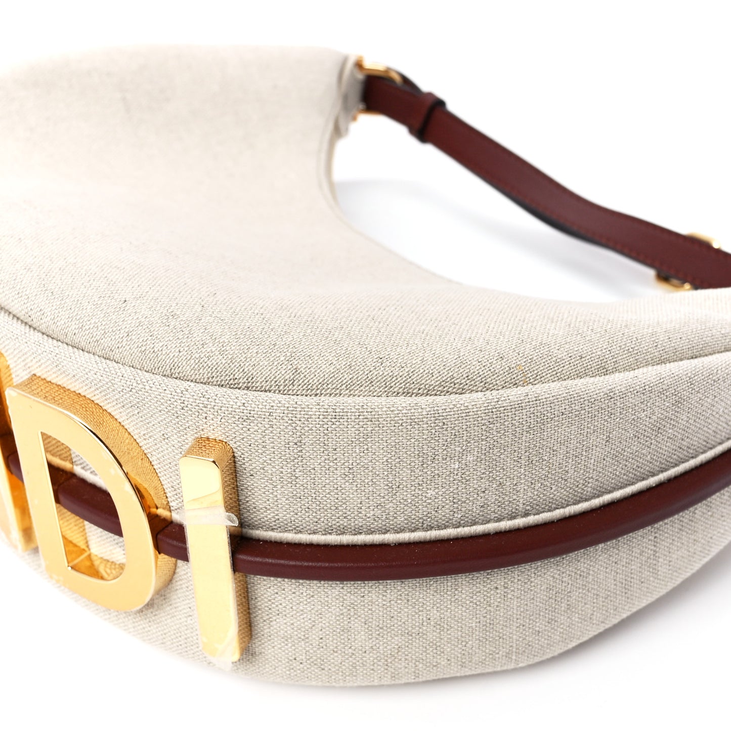Canvas Vitello Grace Small Fendigraphy Hobo Bag Grezzo Ghianda