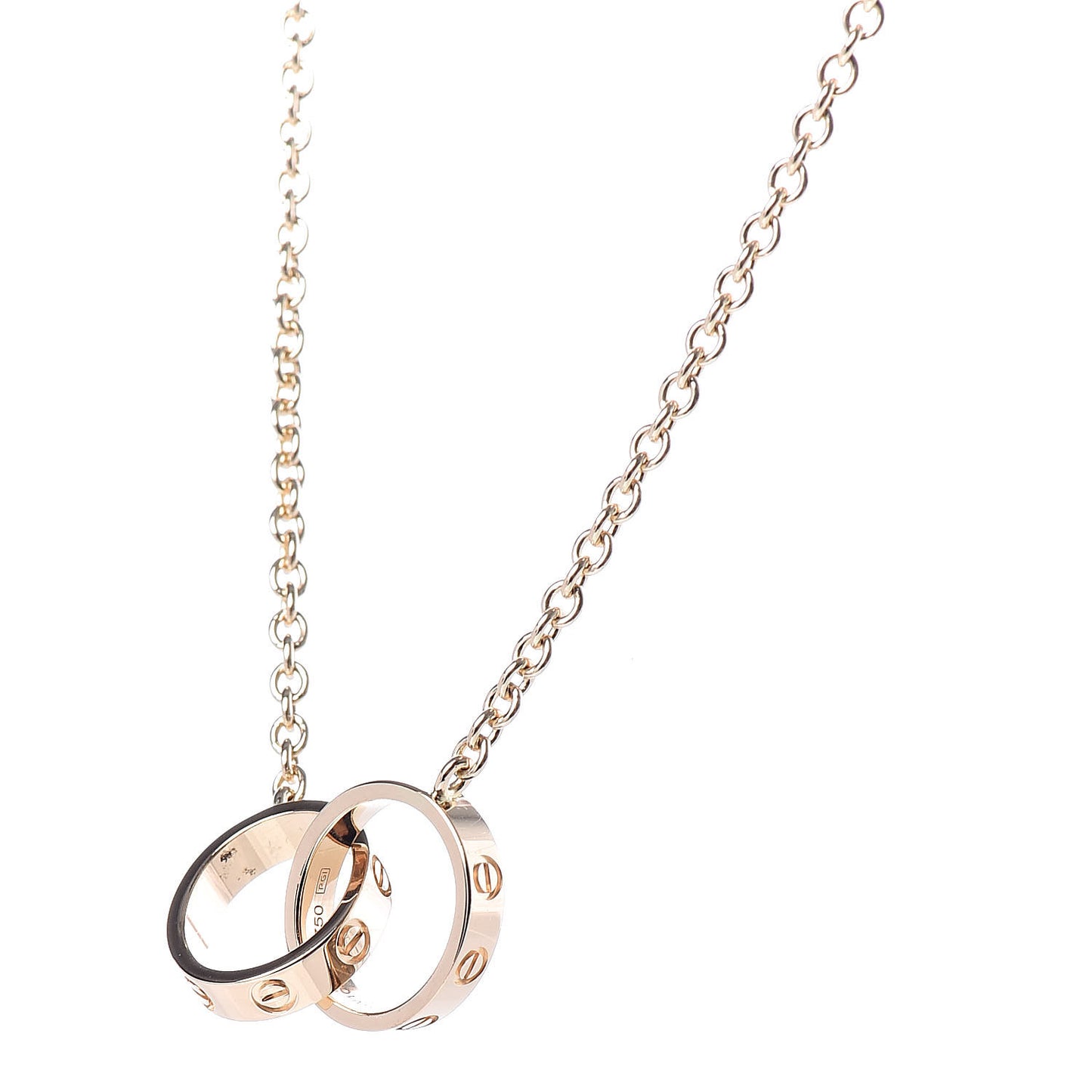 18K Yellow Gold Interlocking LOVE Necklace
