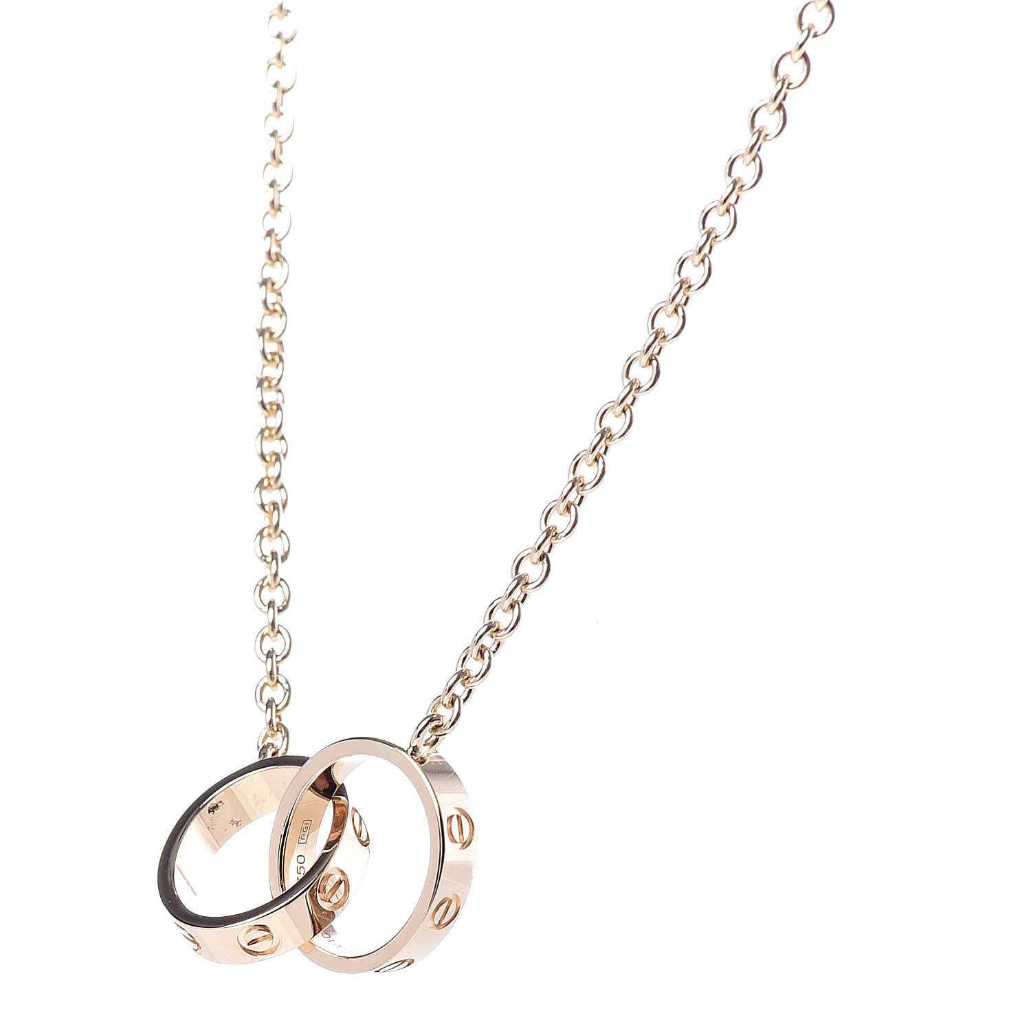 Cartier 18K Yellow Gold Interlocking LOVE Necklace 4 of 5
