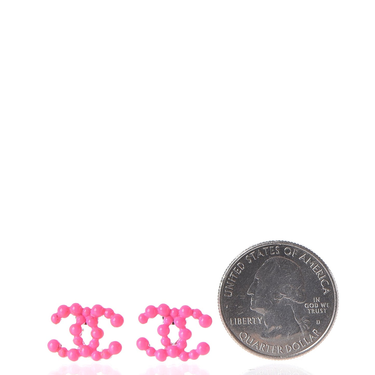 Resin Ruthenium CC Earrings Pink