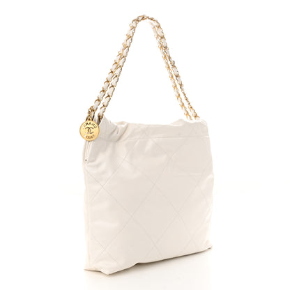 Chanel Shiny Calfskin Quilted Small Chanel 22 White 4 of 12