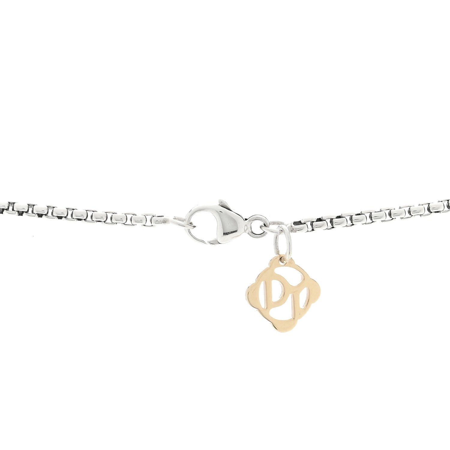 David Yurman Sterling Silver 14K Yellow Gold Petite X Cross Pendant Necklace 5 of 5