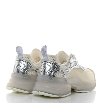 Christian Dior Matte Technical Fabric Mesh Dior Vibe Sneakers 39 White Silver 4 of 10