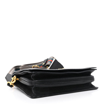 Prada Vitello Daino Double Strap Flap Crossbody Black 4 of 10