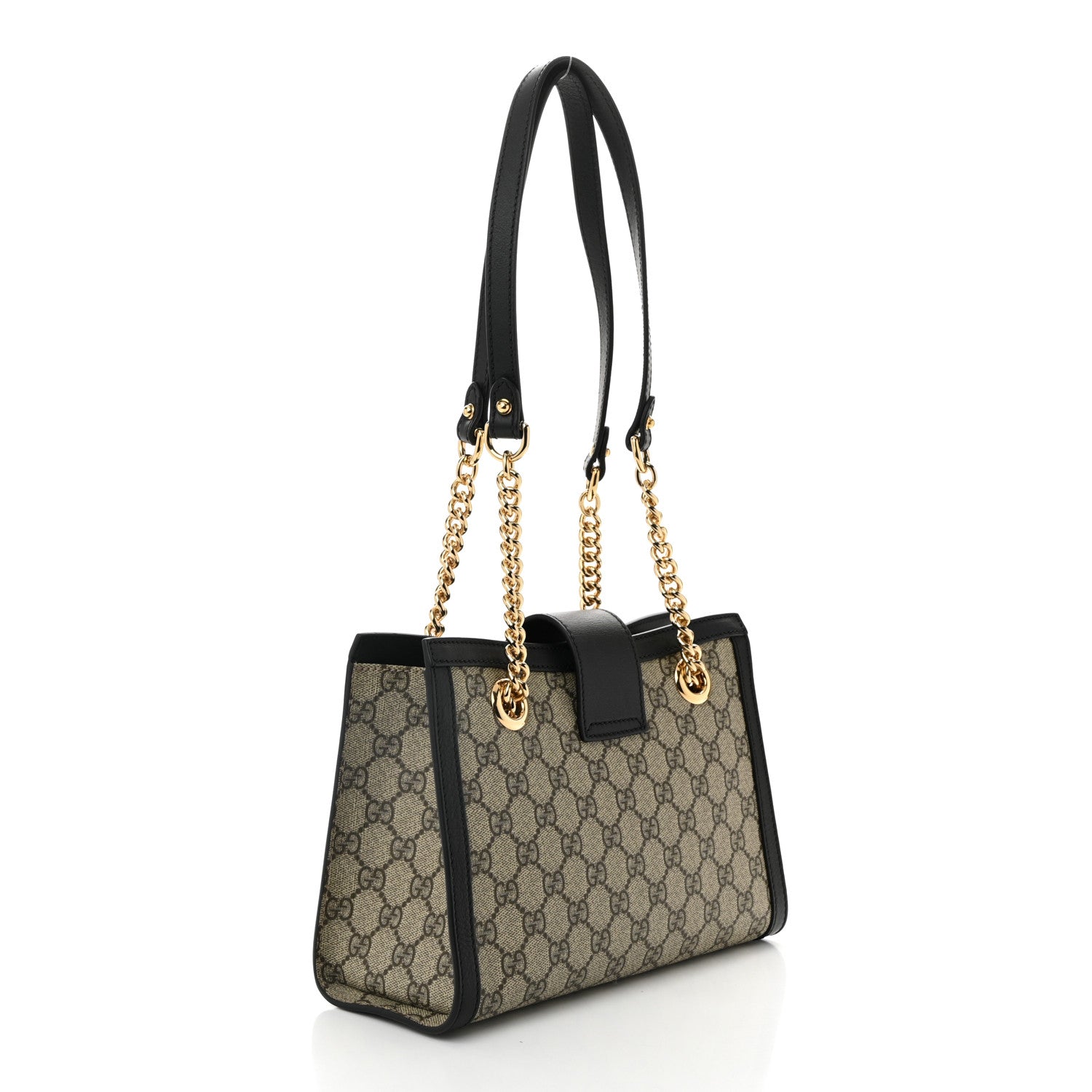 Gucci GG Supreme Monogram Small Padlock Tote Black 3 of 10