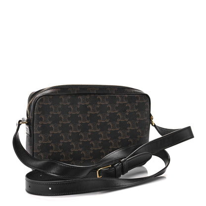 Celine Triomphe Canvas Medium Messenger Bag Black 3 of 8