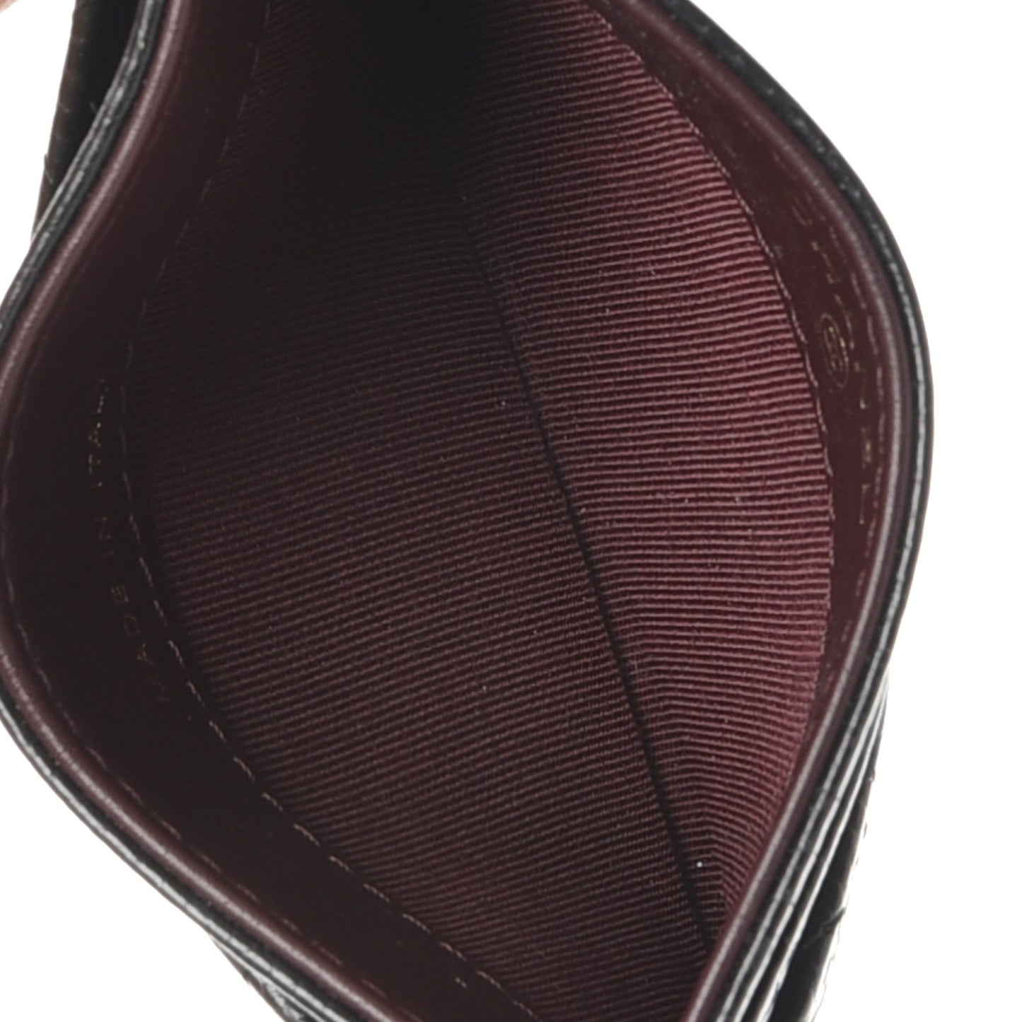 Caviar Quilted Card Holder Black