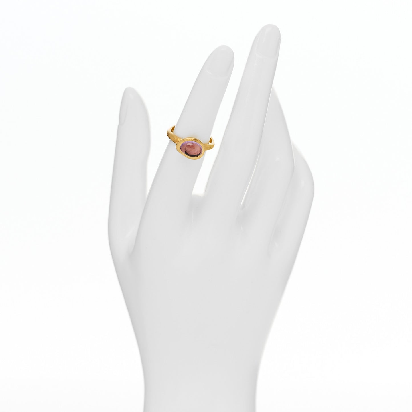 18K Yellow Gold Amethyst Confetti Ring 50 5.25
