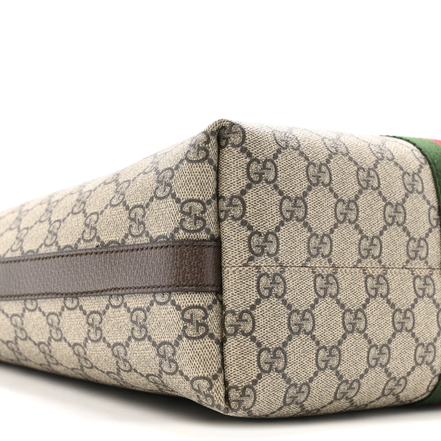 GG Supreme Monogram Medium Ophidia Tote Bag Brown