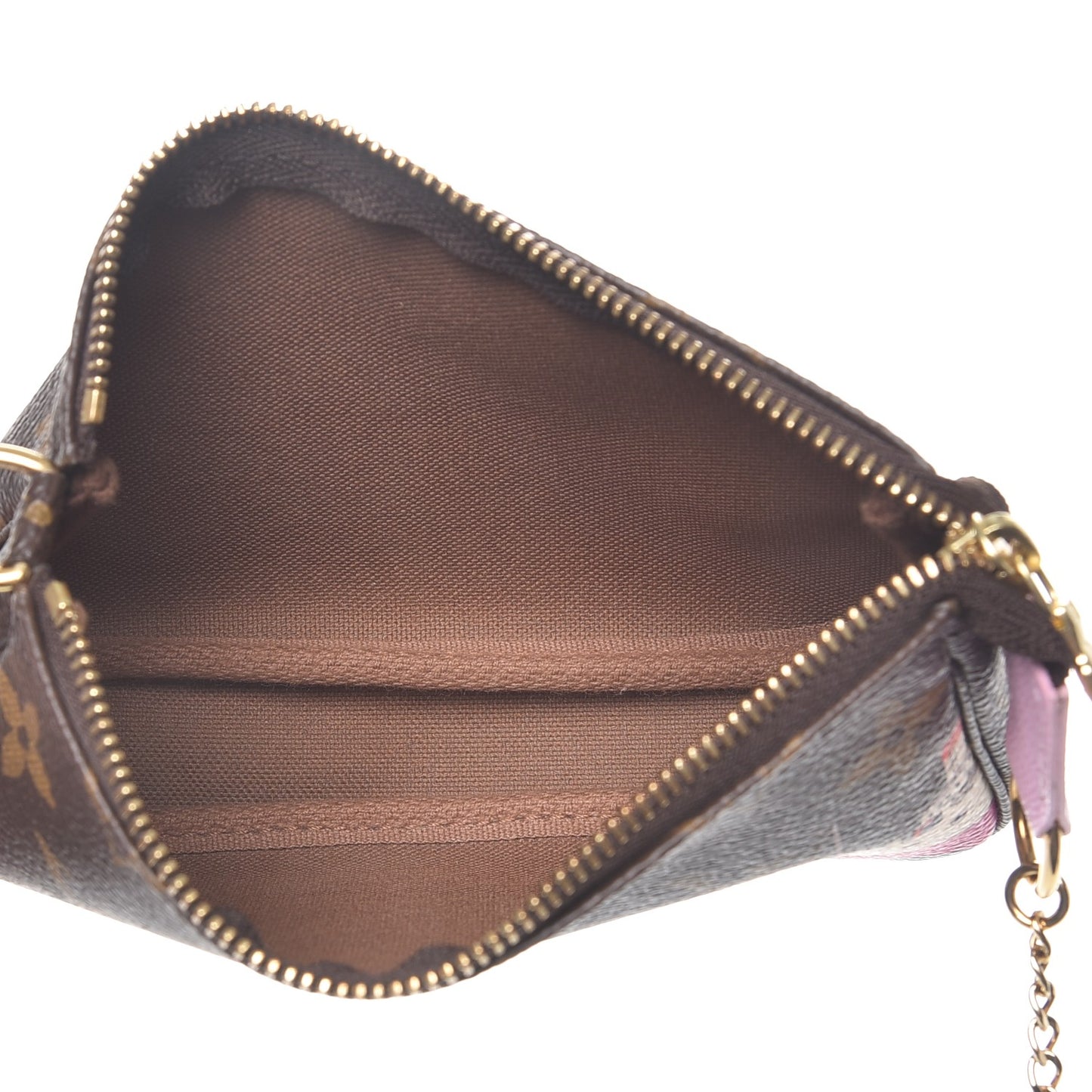 Monogram 2016 Christmas Animation Mini Pochette Accessories Rose Ballerine