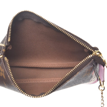 Louis Vuitton Monogram 2016 Christmas Animation Mini Pochette Accessories Rose Ballerine 5 of 8