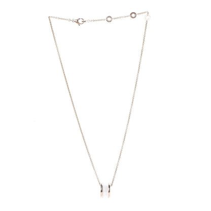 Bulgari 18K Rose Gold White Ceramic B.Zero1 Pendant Necklace 3 of 14
