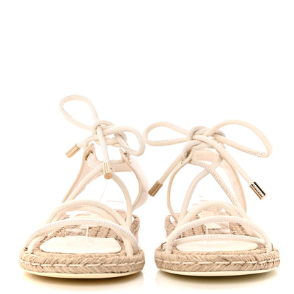 Chanel Lambskin Espadrille Sandals 36 White 2 of 9
