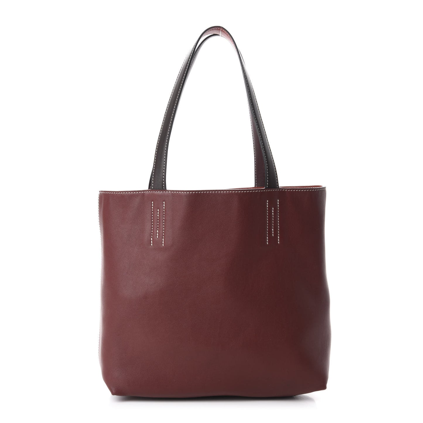 Veau Sikkim Swift Double Sens 30 Reversible Tote Ebene Rouge H Brique Prune