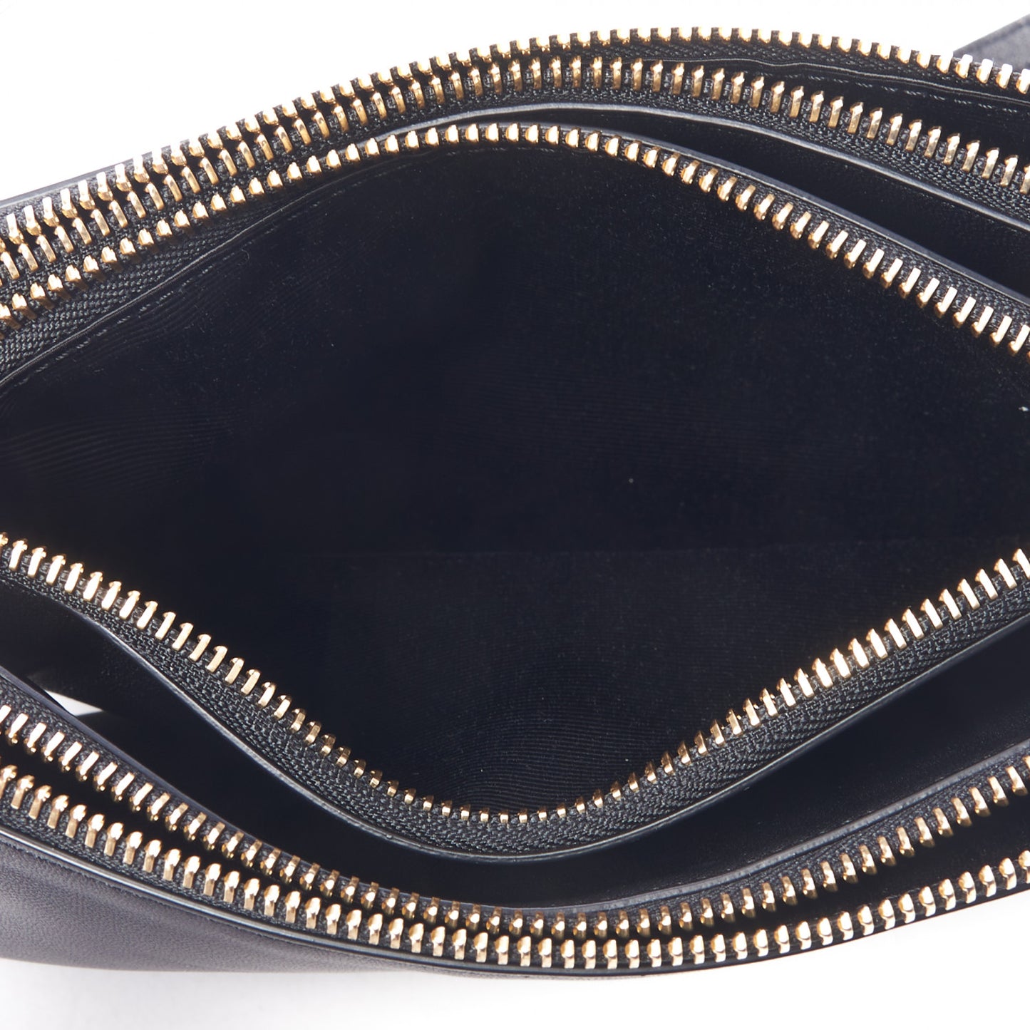 Lambskin Small Trio Crossbody Bag Black