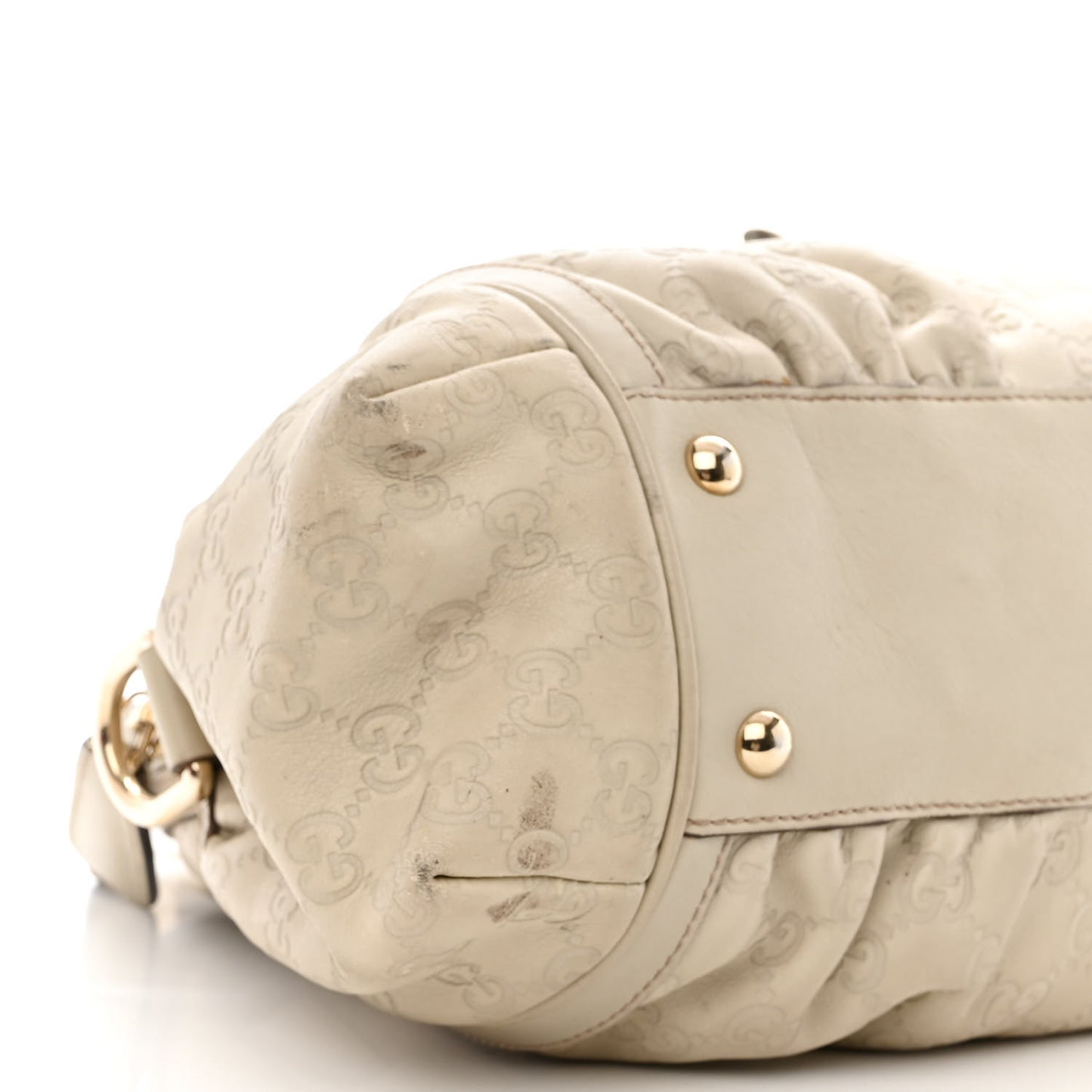 Guccissima Pop Bamboo Top Handle Tote Off White