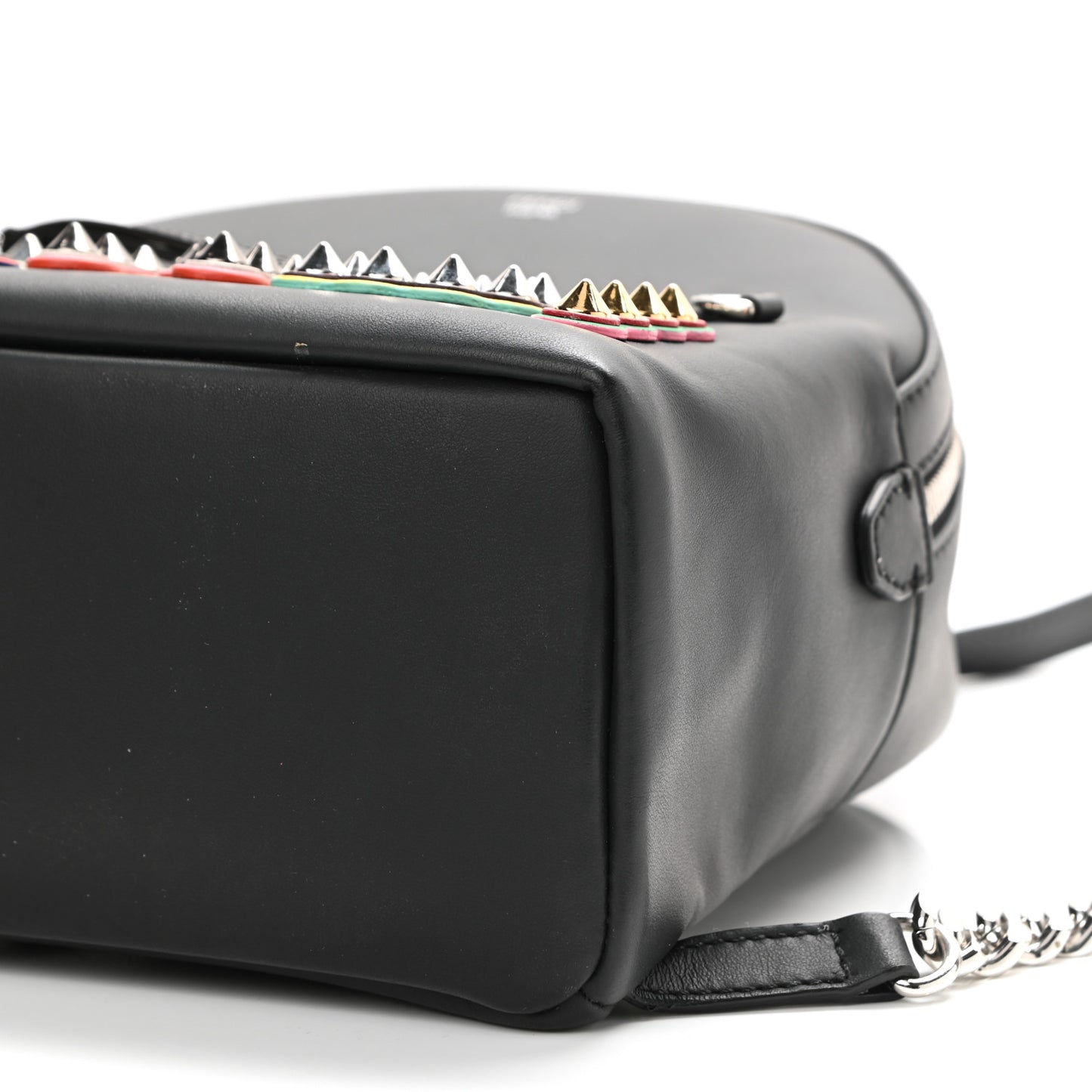 Vitello Century Fun Fair Metal Studded Mini Backpack Black Multicolor