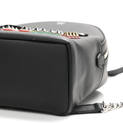 Fendi Vitello Century Fun Fair Metal Studded Mini Backpack Black Multicolor 11 of 11