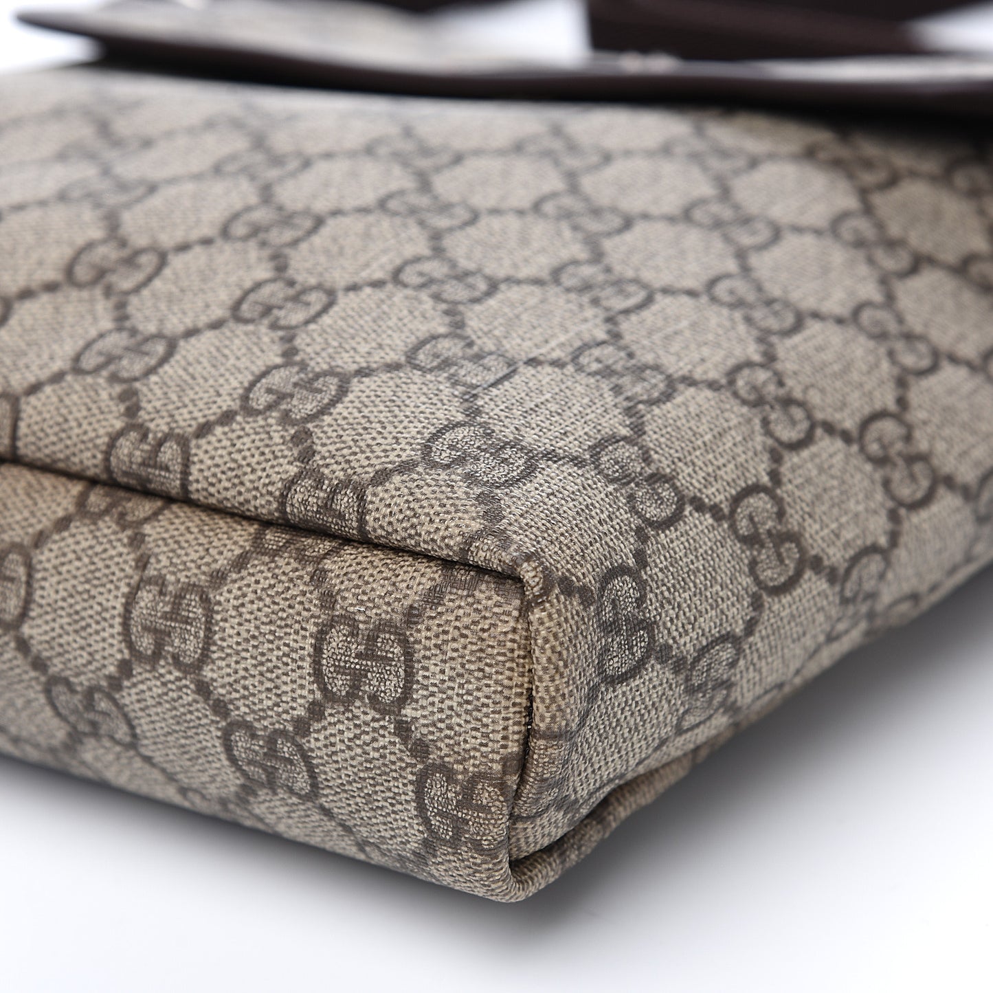 GG Plus Monogram Small Flap Messenger Bag Beige Dark Brown