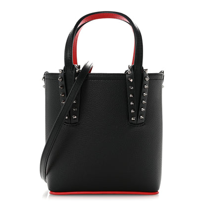 Christian Louboutin Calfskin Spikes Mini North South Cabata Tote Black 1 of 11
