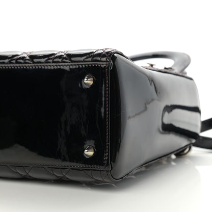Christian Dior Patent Cannage Medium Lady Dior Black 10 of 11