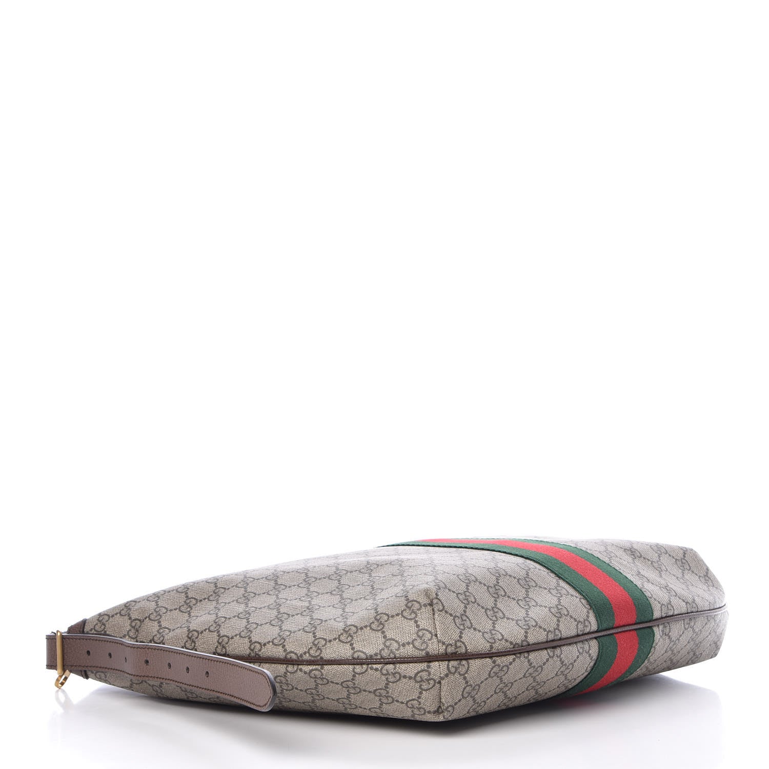 Gucci GG Supreme Monogram Web Ophidia Half Moon Hobo Brown 4 of 7